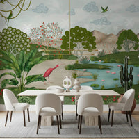 Enchanted Riverbank Flora Wall Mural