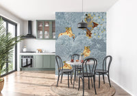 Krishna and Cows Forest Scene Wall Mural