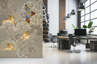 Krishna and Cows Forest Scene Wall Mural