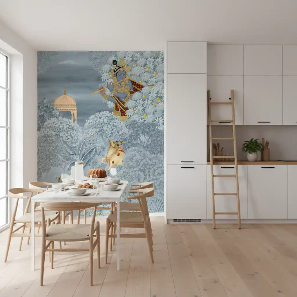 Krishna Enchanted Forest Wall Mural