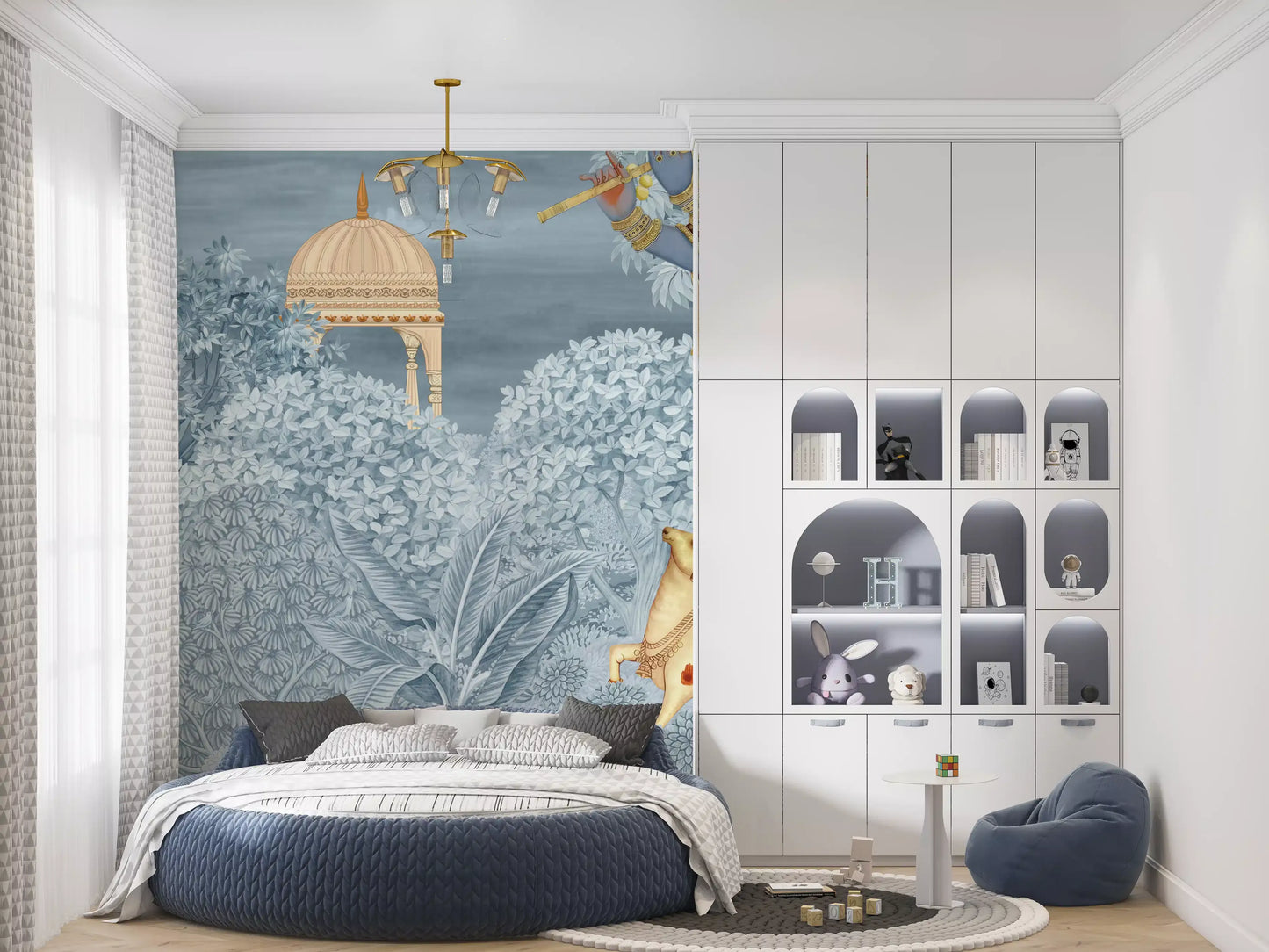 Krishna Enchanted Forest Wall Mural