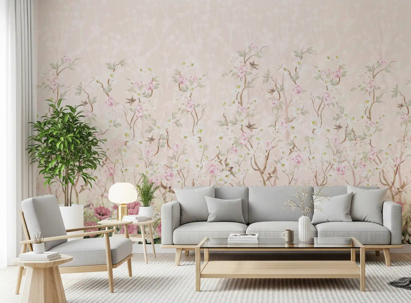 Blossoming Garden Meadow Wall Mural