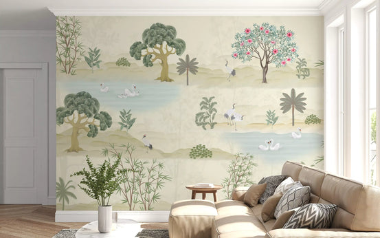 Ethereal Garden Sanctuary Wall Mural