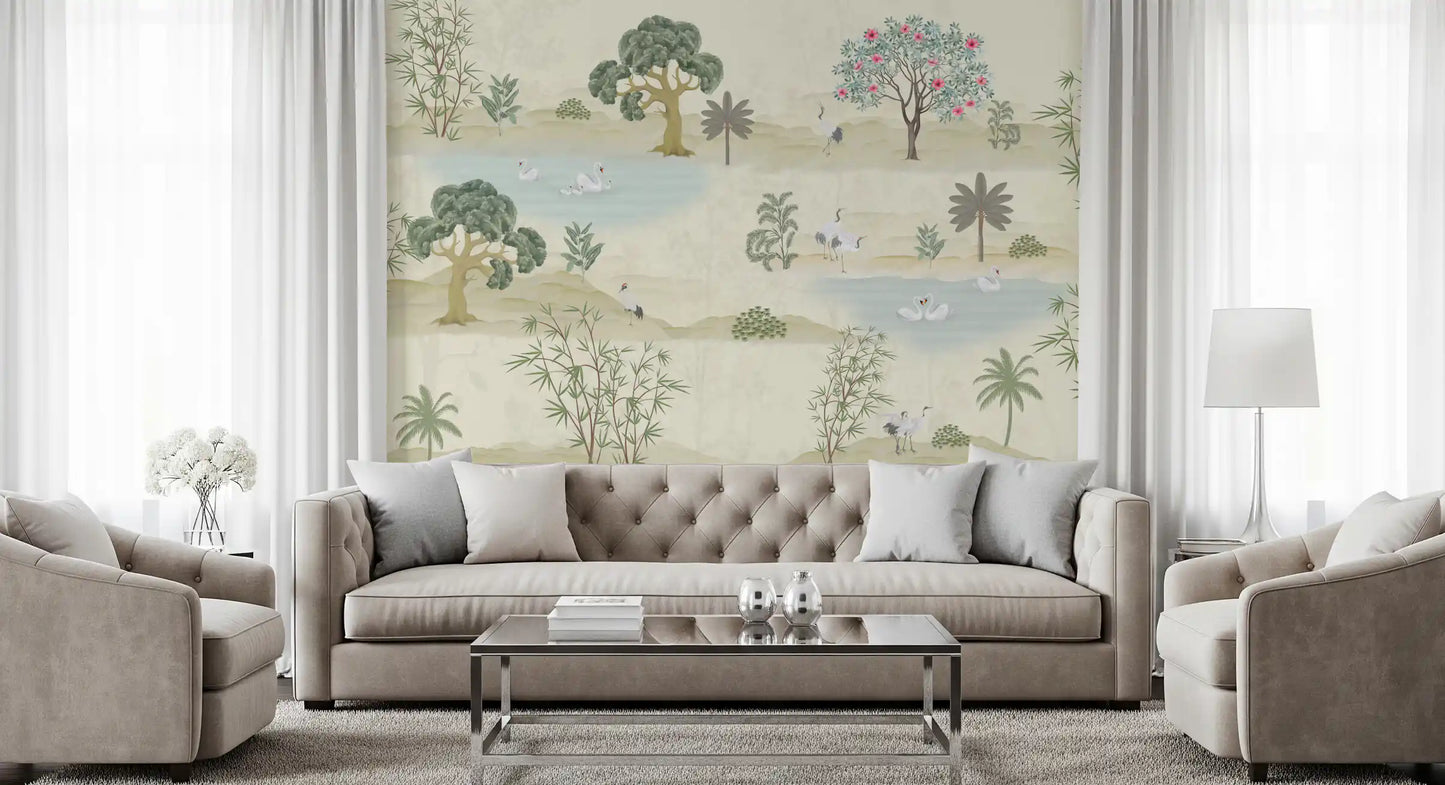 Ethereal Garden Sanctuary Wall Mural