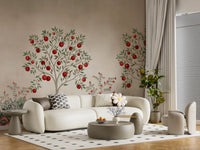 Rustic Fruit Orchard Heritage Print Wall Mural