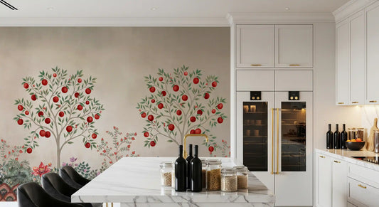 Rustic Fruit Orchard Heritage Print Wall Mural