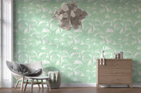 Simple leaf silhouettes keep this jungle wallpaper minimal GD12211