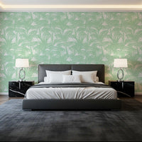 Bedroom hushed over by the sage jungle wallpaper GD12211