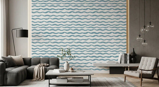 Abstract Ocean Flow Motif Wallpaper⁠