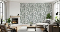 Stony sage shapes meet a living room, Muted Sage Texture wallpaper. GD12219