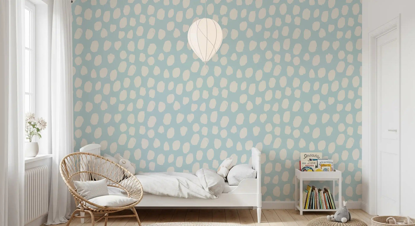 Soft Blue and Cream Dotted Texture Wallpaper⁠