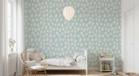 Soft Blue and Cream Dotted Texture Wallpaper⁠