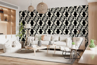 Graphic Circular Grid Monotone Decor Wallpaper⁠