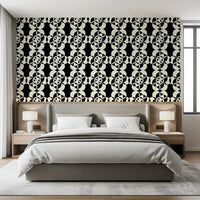 Graphic Circular Grid Monotone Decor Wallpaper⁠