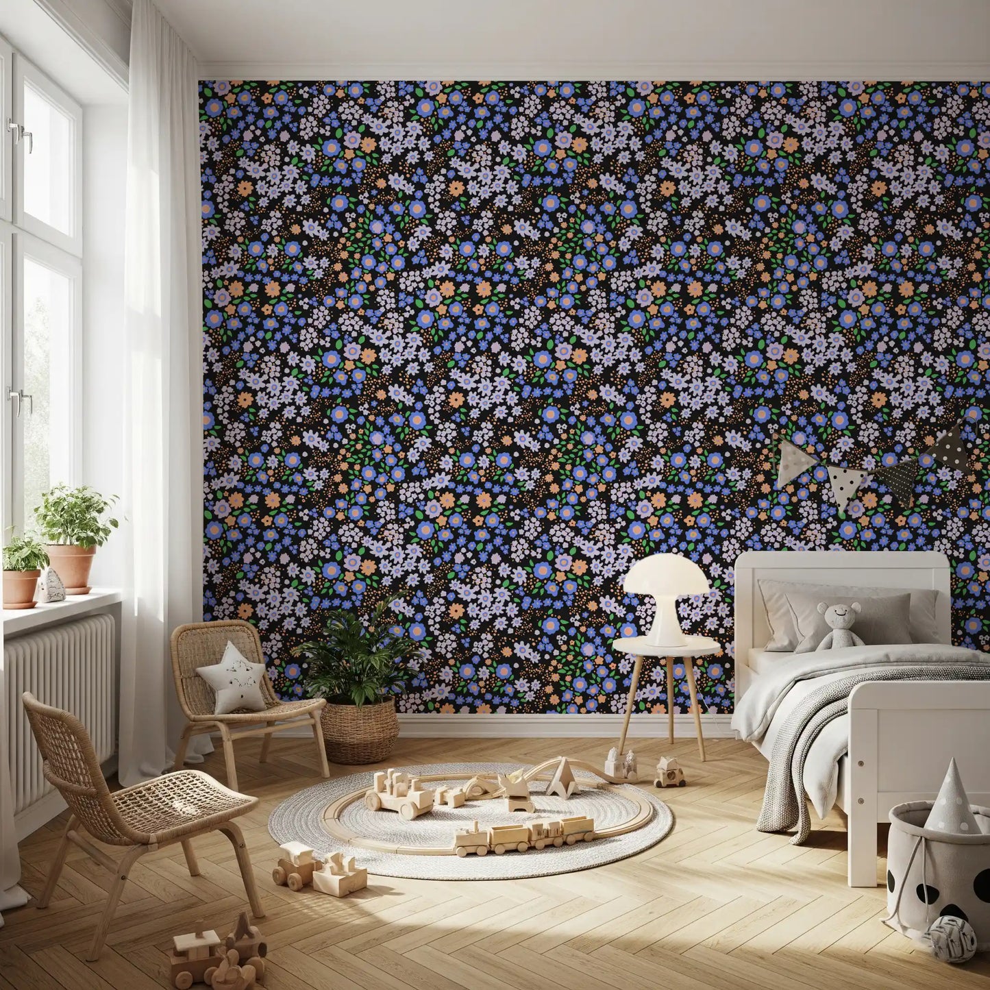 Boho Garden Blooms Wallpaper⁠