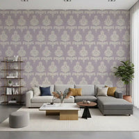 Lilac Heritage Damask Motif Wallpaper⁠