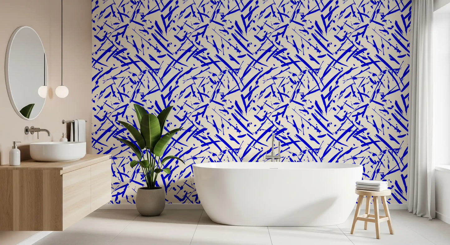 Dynamic Cobalt Motion Pattern Wallpaper⁠