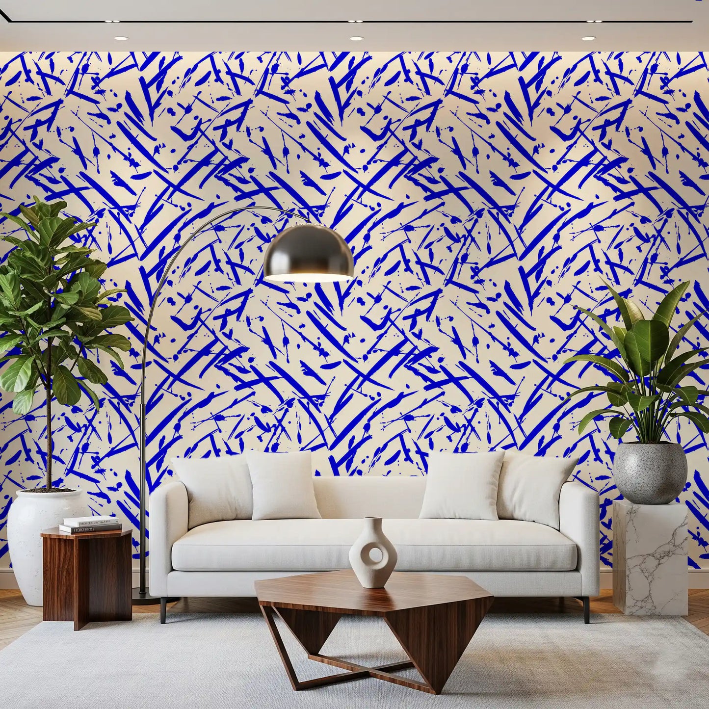 Dynamic Cobalt Motion Pattern Wallpaper⁠