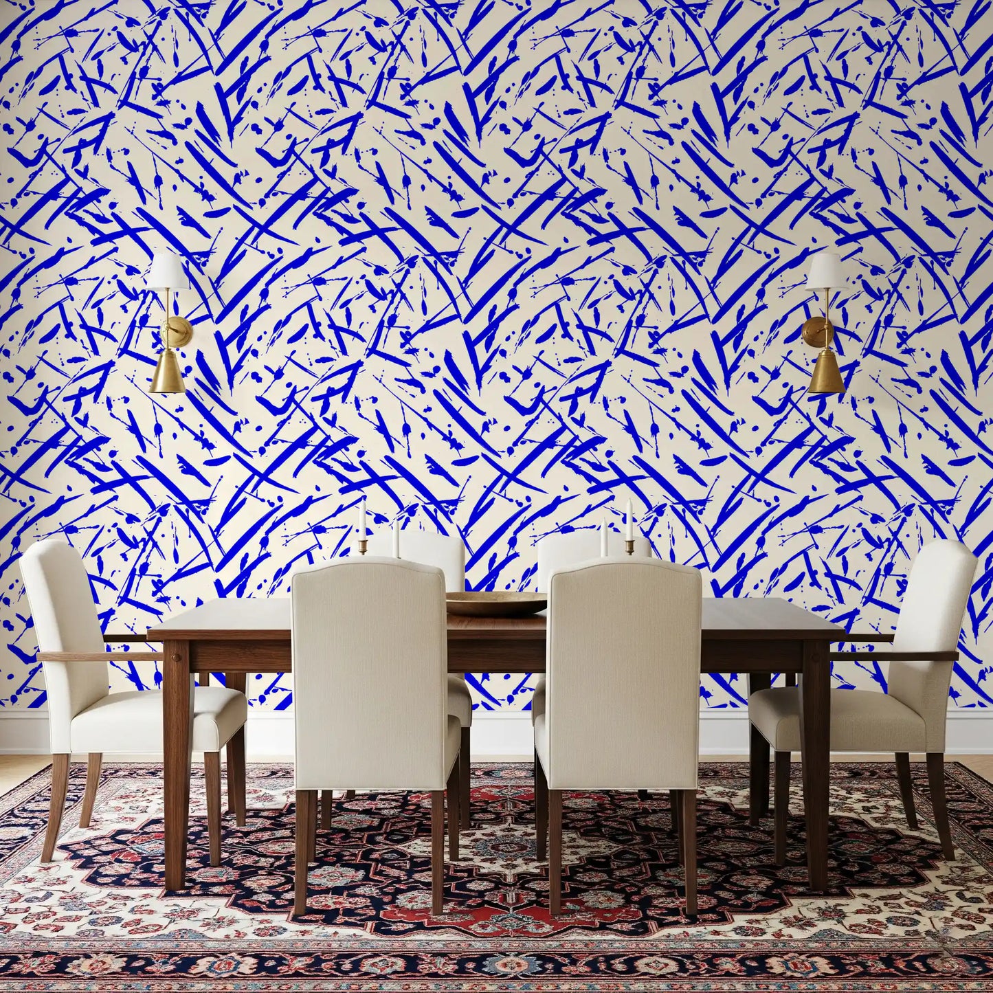 Dynamic Cobalt Motion Pattern Wallpaper⁠