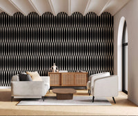 Minimalist Vertical Arch Lattice Wallpaper⁠