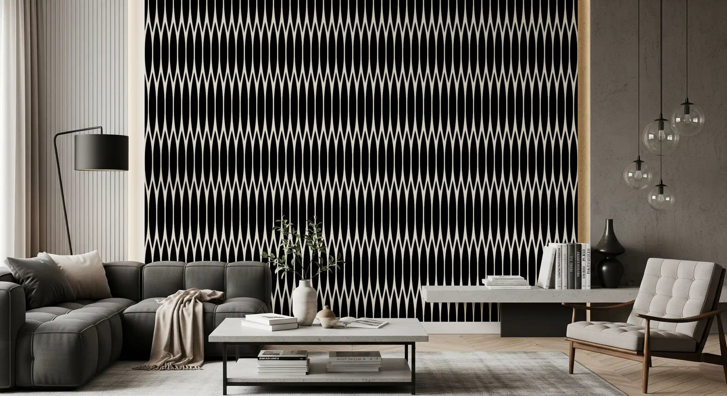 Minimalist Vertical Arch Lattice Wallpaper⁠
