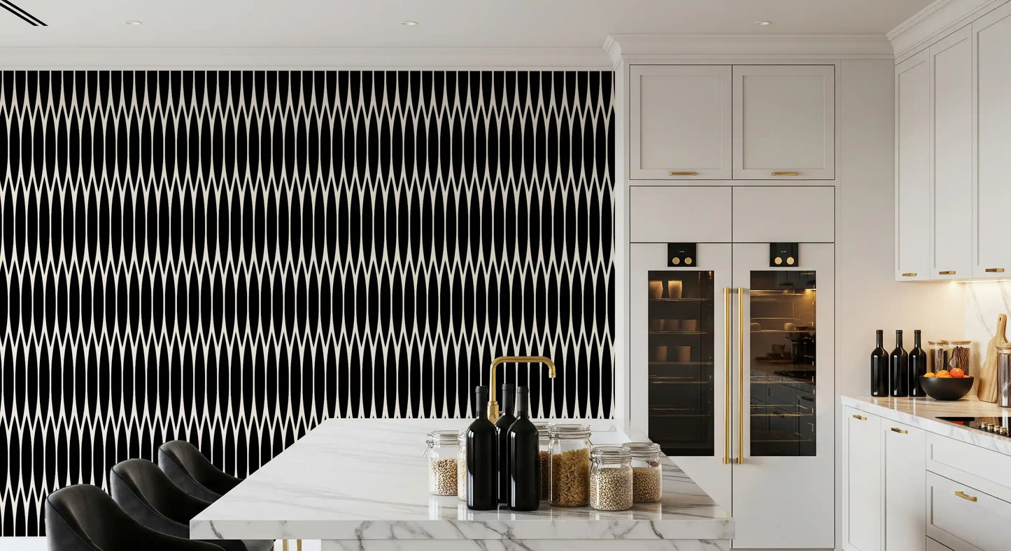 Minimalist Vertical Arch Lattice Wallpaper⁠