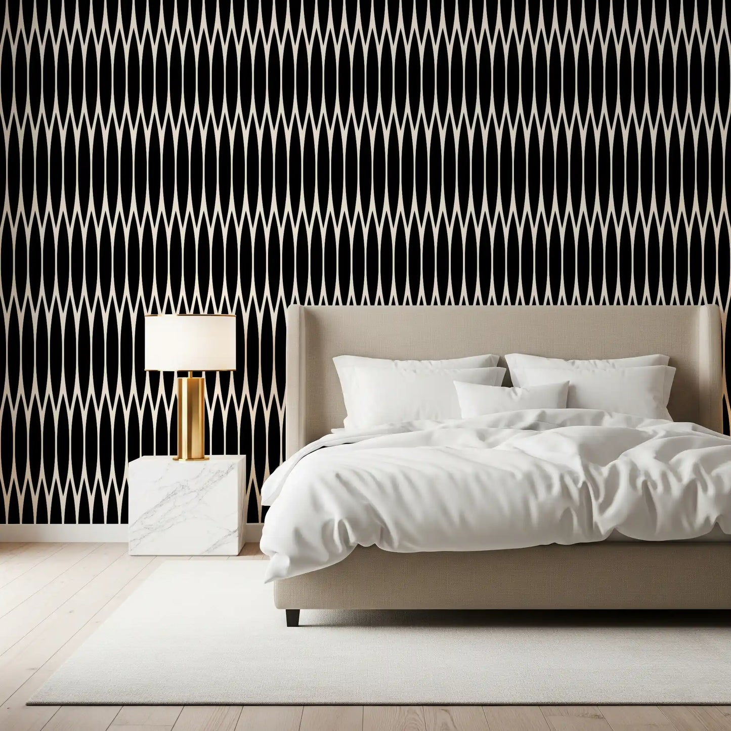 Minimalist Vertical Arch Lattice Wallpaper⁠