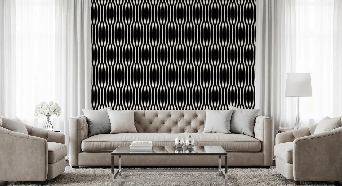 Minimalist Vertical Arch Lattice Wallpaper⁠