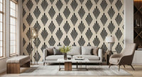 Geometric Art Deco Fan Pattern Wallpaper⁠