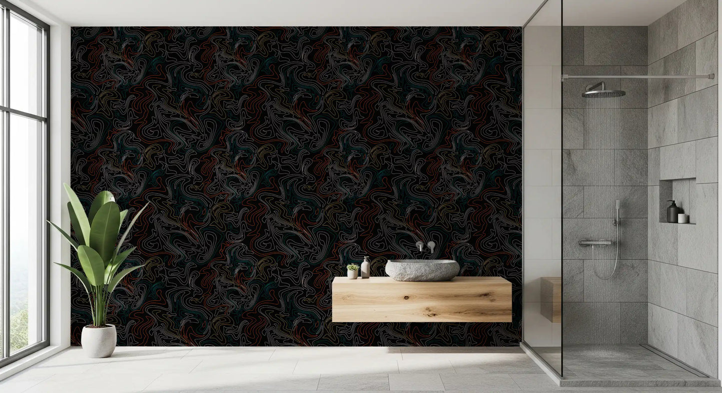 Minimalist Topographic Flow Wallpaper⁠