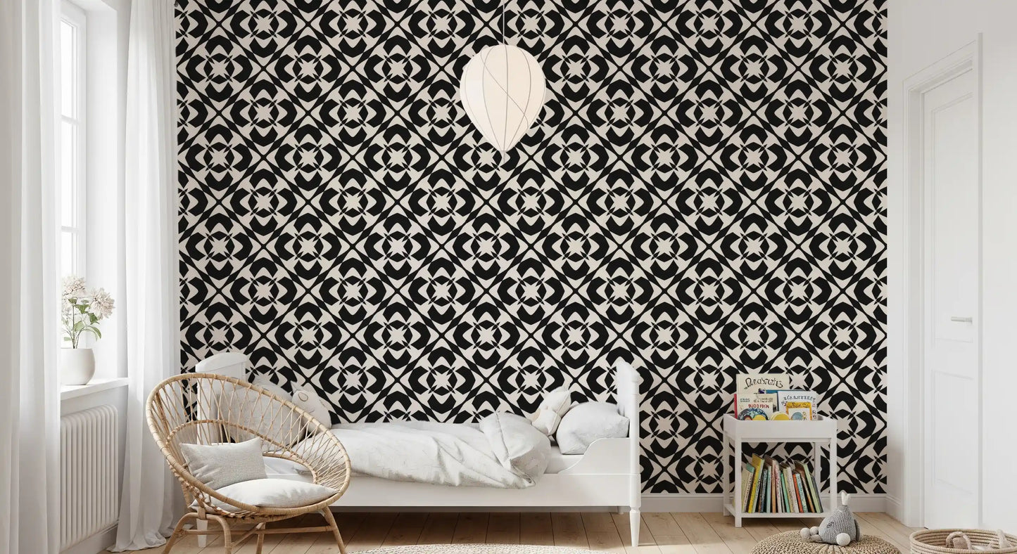 Modern Classic Geometric Lattice Wallpaper⁠