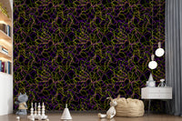 Tangled Glow Modern Art Wallpaper⁠
