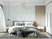 Serene Blue Floral Sketch Wallpaper⁠