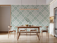 Sage Geometric Interlocking Arcs Wallpaper⁠