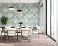 Sage Geometric Interlocking Arcs Wallpaper⁠