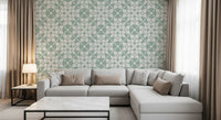 Sage Geometric Interlocking Arcs Wallpaper⁠