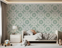 Sage Geometric Interlocking Arcs Wallpaper⁠