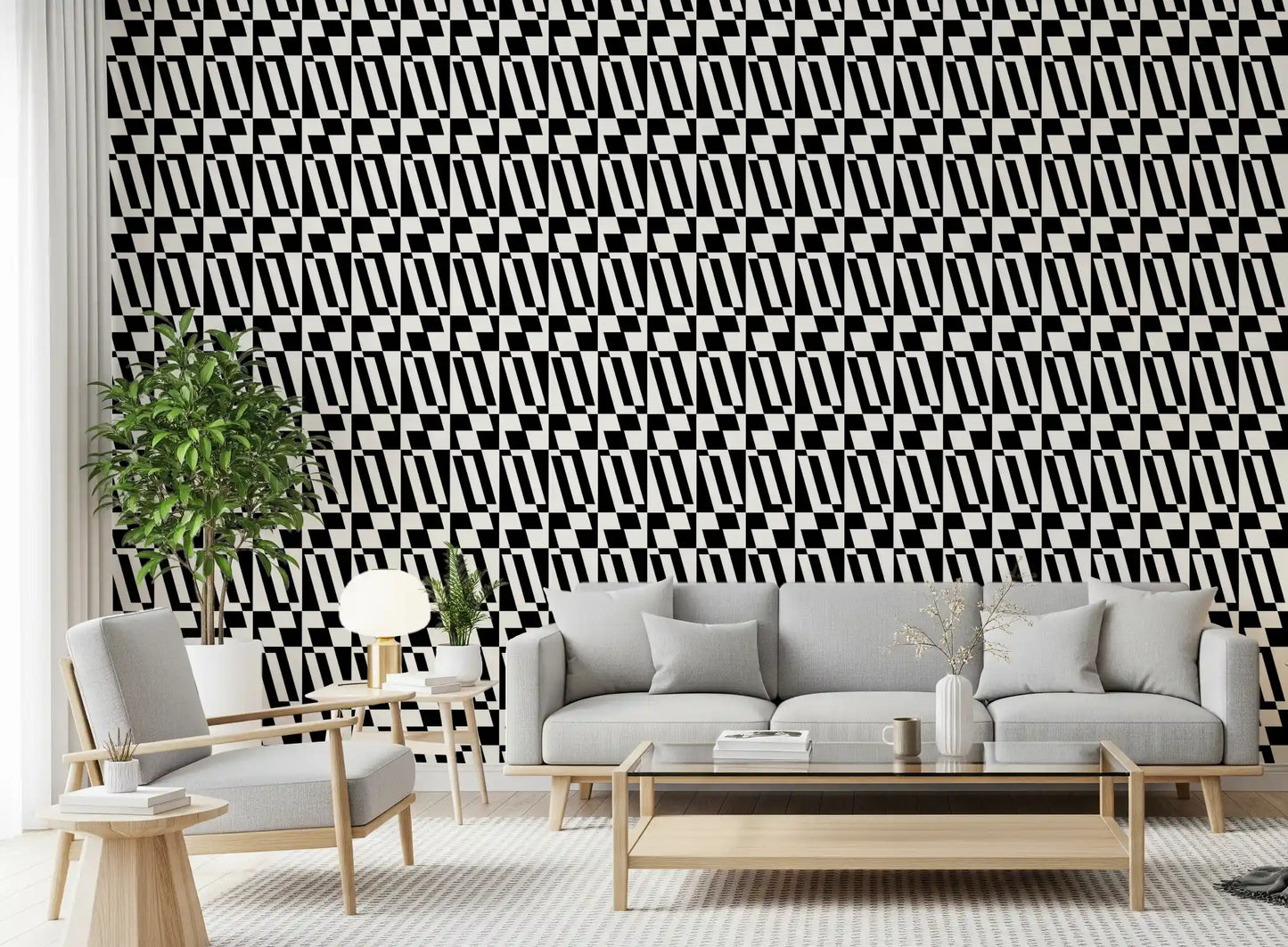 Minimalist Graphic Tiling Wallpaper⁠