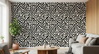 Wavy Monochrome Checkerboard Wallpaper⁠