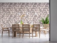 Muted Meadow Botanical Sketch Wallpaper⁠