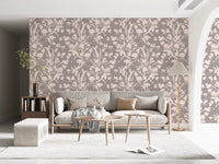 Muted Meadow Botanical Sketch Wallpaper⁠