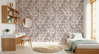 Muted Meadow Botanical Sketch Wallpaper⁠