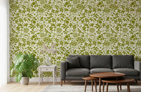 Sage Botanical Silhouette Wallpaper⁠