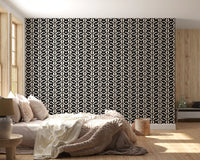 Interlocking Monochrome Curves Wallpaper⁠