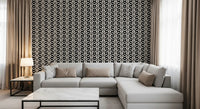 Interlocking Monochrome Curves Wallpaper⁠
