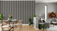 Interlocking Monochrome Curves Wallpaper⁠