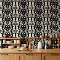 Interlocking Monochrome Curves Wallpaper⁠