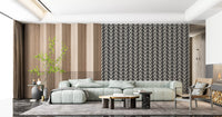 Interlocking Monochrome Curves Wallpaper⁠
