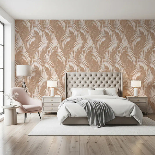 Rustic Fern Silhouette Botanical Wallpaper⁠