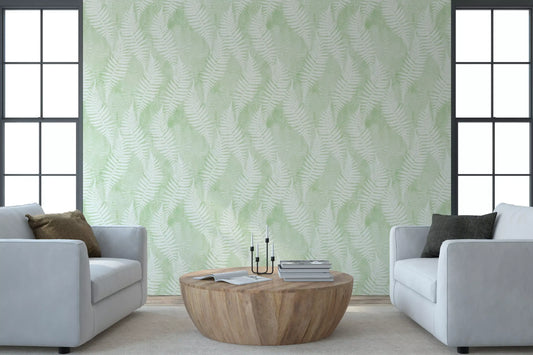 Ethereal Sage Fern Fronds Wallpaper⁠
